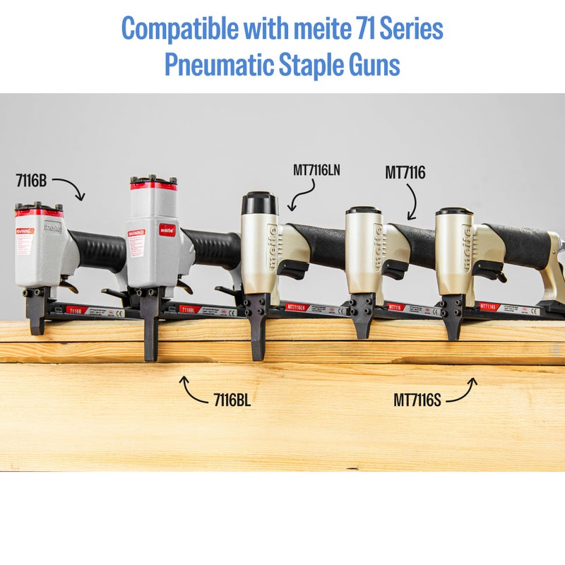 Meite ميتي 71/06 دبابيس تنجيد من الفولاذ المقاوم للصدأ 304 قياس 22، تاج 3/8 بوصة مع طول ساق 1/4 بوصة، دبابيس ثقيلة للإنشاءات، الأثاث، الحرف والمشاريع اليدوية (1 صندوق) - Image 5